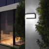 Gartenlampe LED-Wandleuchte 12W architektonische Leuchte rechteckig Lagos Schwarz mit Bewegungssensor
