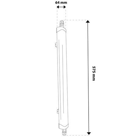 Hermetische LED Werkstattleuchte 60cm Garagenleuchte 30W 4000K Wasserdicht TERRA LUMILED