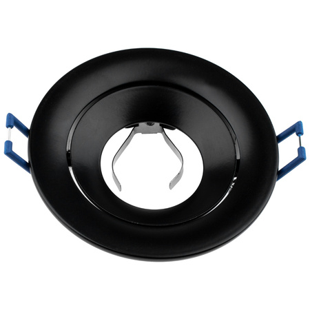 Halogen-Deckeneinbauleuchte rund beweglich Schwarz Gu10