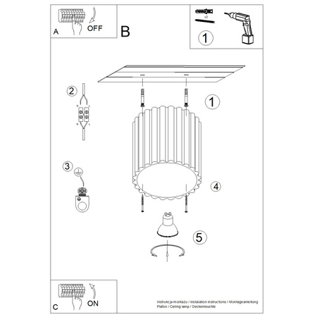 Aufputzleuchte GU10 Aluminium Schwarz Aura Deep Space SL.1784 Sollux