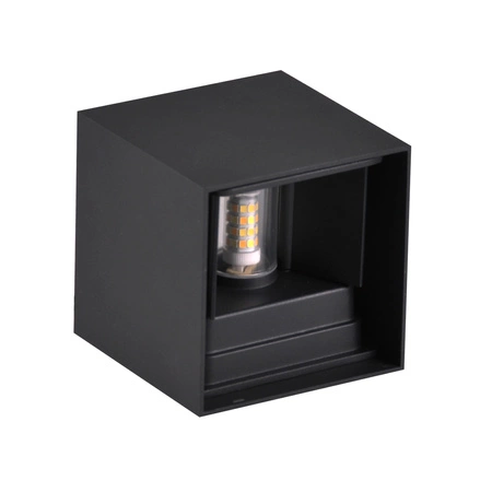 LED-Fassadenwandleuchte Außenleuchte Schwarz G9 Up/Down mit einstellbarem Beleuchtungswinkel KIOTO GOLDLUX (Polux)