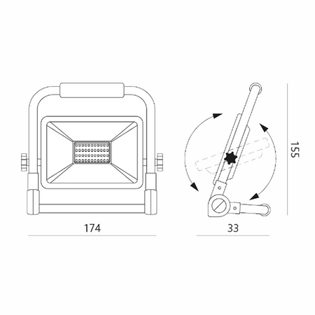 Tragbares 50-W-Flutlicht auf einem Ständerhalter neutrale Farbe 4000K stark