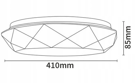 LED-Deckenleuchte DIAMOND 48W 3600lm 41cm Vito + Fernbedienung 3000K-6400K