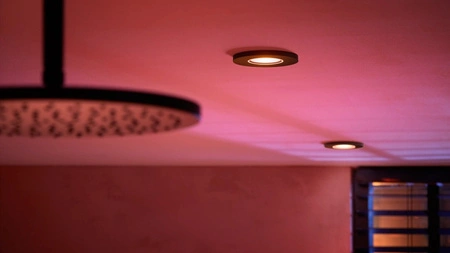 LED Xamento 3x 4.2W IP44 CCT RGB Circular Schwarz PHILIPS HUE Bluetooth Badeinbauleuchte