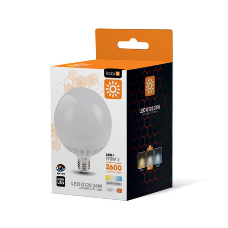 LED-Lampe E27 Sphere 24W 2600lm 3000K Warm 270° Kobi