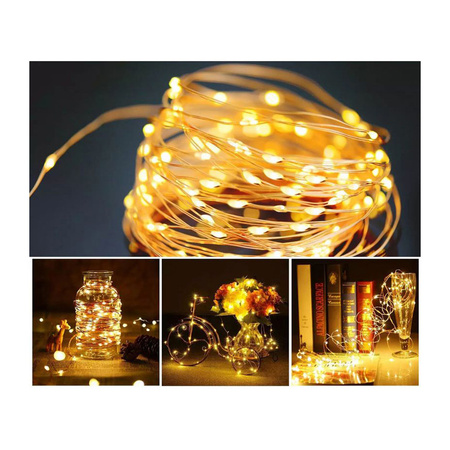 Solar Garland Garden DEKORATIVE Lichterkette 100 LEDs warme Farbe