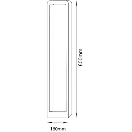Gartenlampe Außenmast stehend LED 7W RIO 80cm