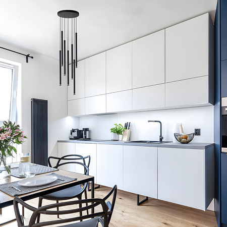 PIERO 7xG9 Decke Pendelleuchte Verstellbar Schwarz Rund MASTERLED