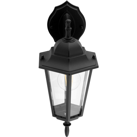 Wandleuchte Außen E27, Hängende Gartenlaterne Schwarz BELLIS LUMILED