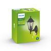 Gartenleuchte LED Wandleuchte PEKING myGarden E27 IP44 Aufwärtslaterne mit Dämmerungssensor Schwarz PHILIPS