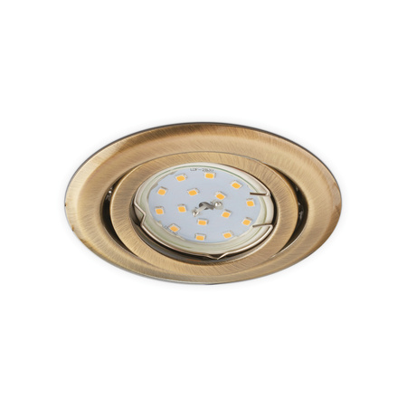 Flush-mounted GU10 Halogen Einbaustrahler Mesh Patina Rund Kobi