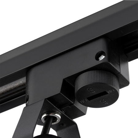 Beleuchtungsschiene 2m + 4 xGU10-Schienenstrahler in Schwarz-Gold + 6W LED GU10 3000 K