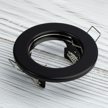 Einbaustrahler GU10, MR16 Einbauspot HALOGEN Runde Fest Schwarz Blech LUMILED