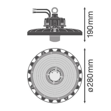 LED Industrieleuchte 87W 13000lm 4000K Neutral mit Dämmerungssensor Schwarz IP65 IK08 High Bay Gen 4 Ledvance
