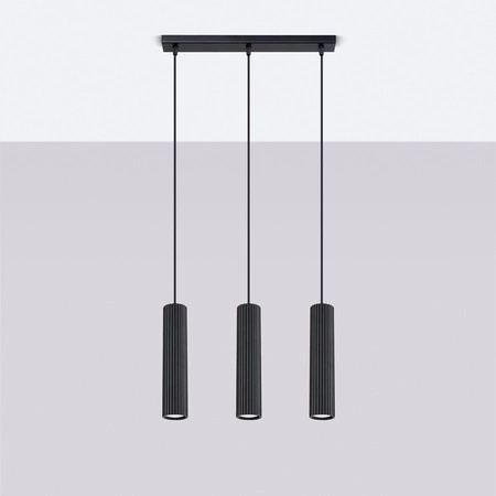 Decke Hängelampe Tuba Spot 3x GU10 Schwarz Carbon Deep Space SL.1575 Sollux