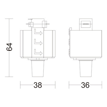 Lampenadapter für LED-Beleuchtungssammelschienen einphasig schwarz EasyLink Philips