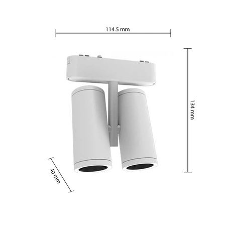 LED-Reflektorlampe für magnetische Aufhängung Doppelt verstellbar 16W 1280lm 4000K Neutral CRI90 36° 48V Weiß Luxo Masterled