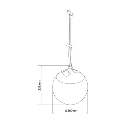 Garten LED Solar Hängelampe Kiara IP44 Kugel 20cm Weiß