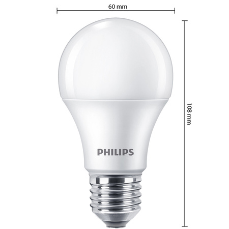 LED Lampen E27 A60 10W = 75W 1055lm 4000K Neutral Milk PHILIPS