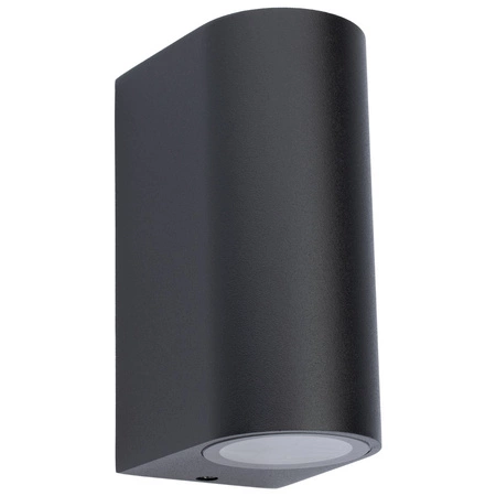 Wandleuchte Außen 2x GU10, Garten-Wandleuchte Schwarz ALLIUM LUMILED