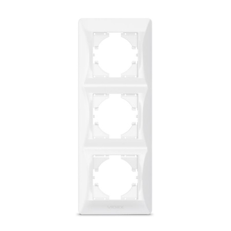 Horizontaler Steckdosenrahmen Dreifach-Aufputz weiß BINERA VIDEX