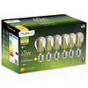 6x LED-Lampe E27 A60 4W = 40W 470lm 3000K Warm 360° FILAMENT LUMILED