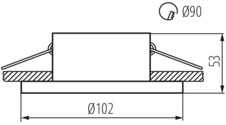 Halogen-Deckeneinbauleuchte IMINES MR16 GU10 mattweiß Kanlux