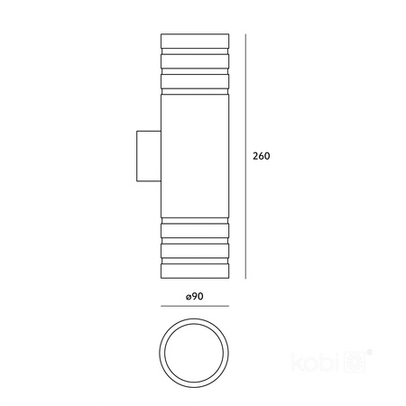 Garten Außenwandleuchte 2x GU10 IP54 Schwarz Querk Kobi