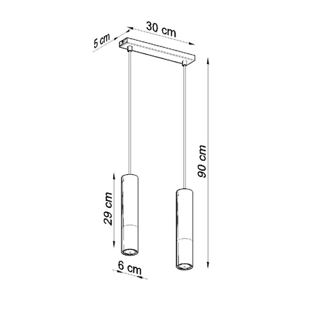 LED-Hängeleuchte LOOPEZ 2xGU10 Schwarz Chrom SOLLUX