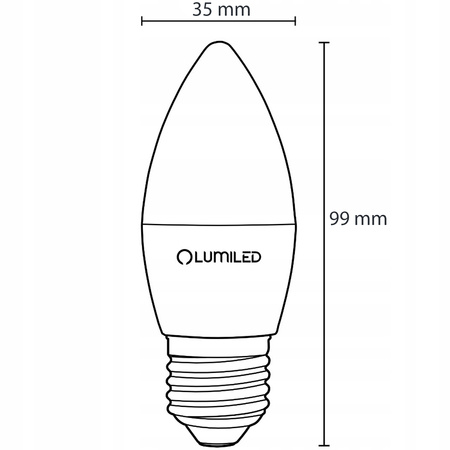 6x LED Lampen E27, Glühbirne B35 2.5W = 25W 249lm 180° 3000K warm LUMILED