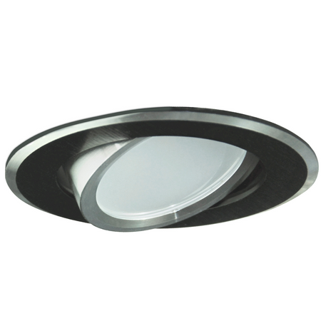 3x SUN OLAL GOLDLUX (Polux) bewegliche Deckeneinbauleuchte, schwarzes Aluminium + GU10 3,5W LED Lampen