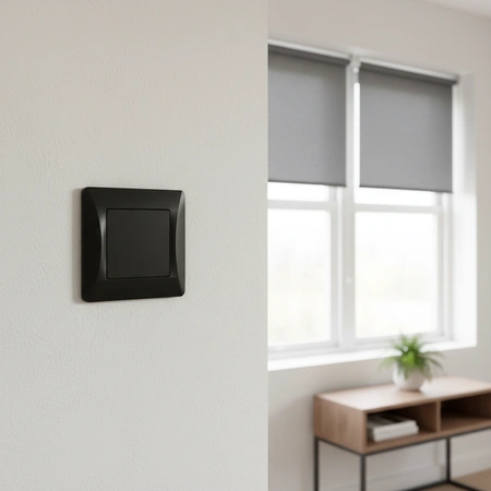 Abdeckung für Schaltsteckdosenrahmen Schwarz BINERA VIDEX