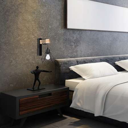 Spot E27 Schwarz Braun Otto Masterled Wall Hanging Wall Lamp