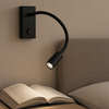 LED Wandleuchte Flexible Lesewandleuchte LEO 3W 4000K Schwarz