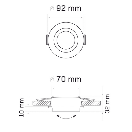 Spot MR16 silber 12 V LIKA Sanico Goldlux Einbauleuchte
