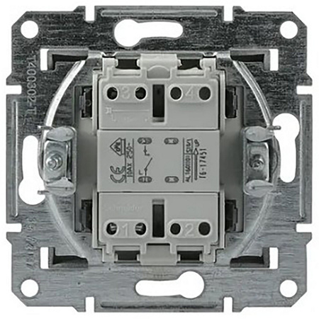 Einzelner einpoliger Lichtschalter ohne Rahmen Asfora Unterputzmontage IP20 Anthrazit