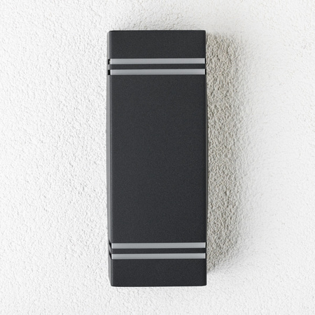 Gartenleuchte NELA Elevation Wandleuchte 2xGU10 IP44 Oben Unten Schwarz