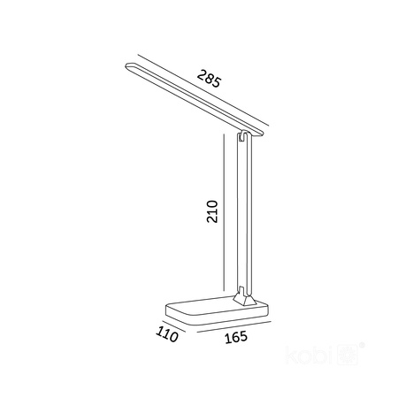 LED 7W 460lm CCT 120° Wiederaufladbare Schreibtischlampe Schwarz Noblite Kobi
