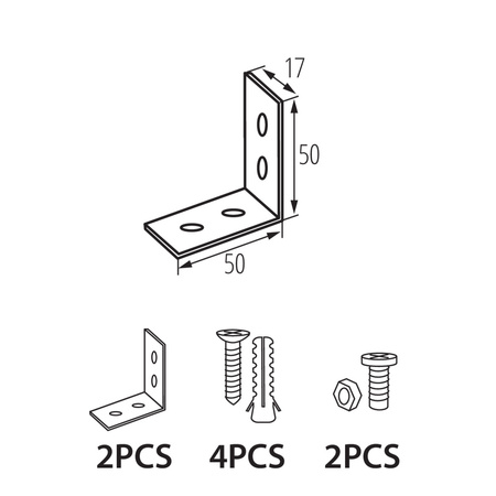 Halterungsset für ALIN LED-Leuchte KANLUX