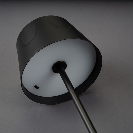 LED Gartenlampe Stehend Dekorativ Nachttisch USB Dimmbar Touch Schwarz FIORA LUMILED