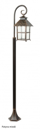 Außengartenlampe LATERNE E27 Cadiz K 5002/1/Z 146cm schwarz Su-Ma