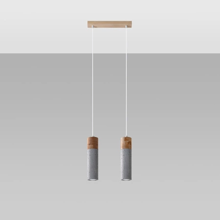 ZANE LED-Pendelleuchte 2xGU10 Grau SOLLUX