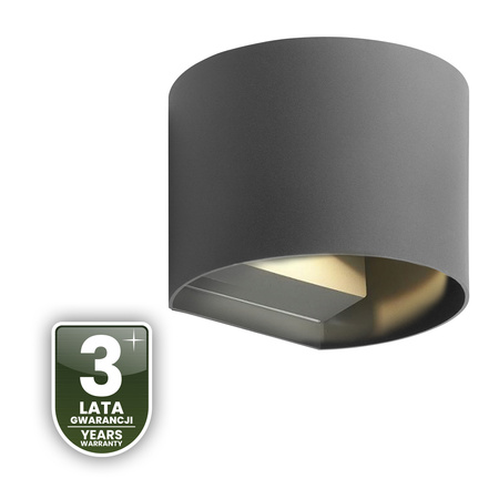 Garten Wandleuchte LED G9 Verstellbar Rund Oben Unten Graphit PYXIS LUMILED