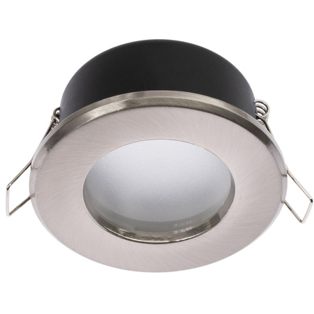 HALOGEN Einbaustrahler IP44, Deckenstrahler Badezimmer Satin AQUS + LED GU10 36° 1.5W 4000K LUMILED