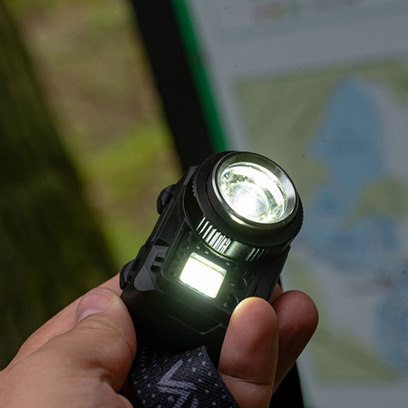 Kopf-Taschenlampe XPG3 + COB Zoom Hybrid-Netzteil VA0098 Vayox