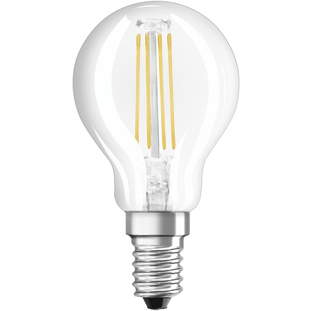 LED-Glühbirne E14 P45 CL 6.5W = 60W 806lm 2700K Warm 320° Filament Dimmbar OSRAM SUPER STAR