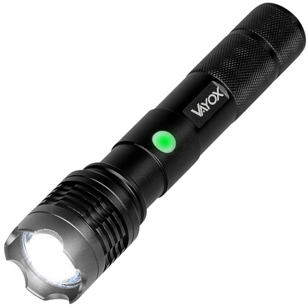 Taktische Hand-Taschenlampe Leistungsstarke XHP50 800lm ZOOM USB-C VA0116 Vayox