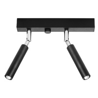 EYETECH Deckenleuchte 2xG9 Reflektor Halogen Leuchte Beweglich 25cm Schwarz SOLLUX