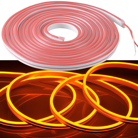 NEON Strip Flexibler LED Streifen 12V 27W Orange IP65 12mm 5m
