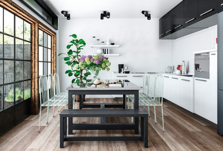 Aufputz-Halogen SPOT TUBA bewegliche Leuchte 2xGU10 Schwarz BLURRO Kanlux